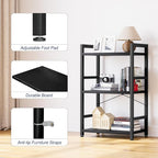 NUMENN 3 Tier Slim Bookshelf, Bookcase Shelf Storage Organizer, Modern Book - Image 6