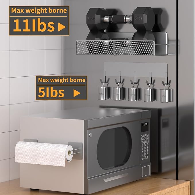 Magnetic Spice Rack for Refrigerator, 10 Pack 100% Metal Strong Magnet Shelf - Image 4