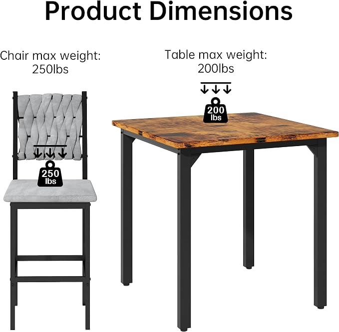 AWQM 5-Piece Dining Table Set, Dining Table Set - Image 7