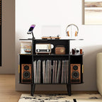 LUVIOHOME Large Round Record Player Stand - Image 2