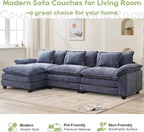 Oprisen 120" Modular Sectional Sofa, Comfy Cloud Couch Sectional Sofa - Image 7
