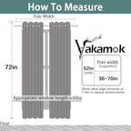 Yakamok Room Darkening Curtains 52x72 inch Greyish White-Living Room | 2 panels - Image 6