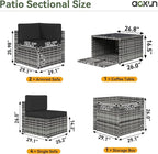 Aoxun 8 Piece Patio Furniture Set, Wicker Outdoor Furniture - Image 6