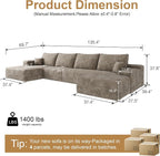AUGOP 136" Sectional Couches for Living Room Modern Modular Sofa - Image 2