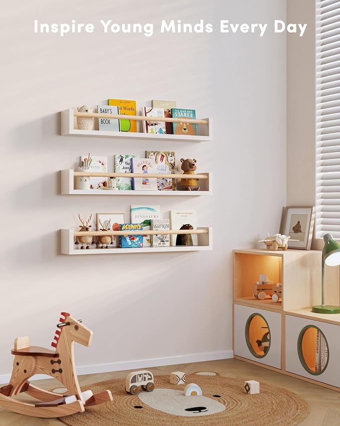 G&W Gruwald Nursery Book Shelves, Wall Bookshelf, Book Shelf - Image 6