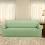 PureFit Stretch Oversized Couch Covers Fleece Sofa Slipcovers Sage Green | - Image 2