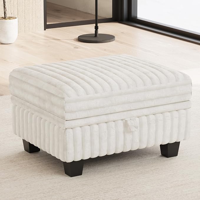Belffin Corduroy Fabric Ottoman by Belffin
