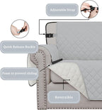 Easy-Going Reversible Couch Cover, Chair 30 in, Light Gray/Ivory | Machine - Image 3