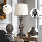Cinkeda 29" Tall Farmhouse Table Lamp - Image 7