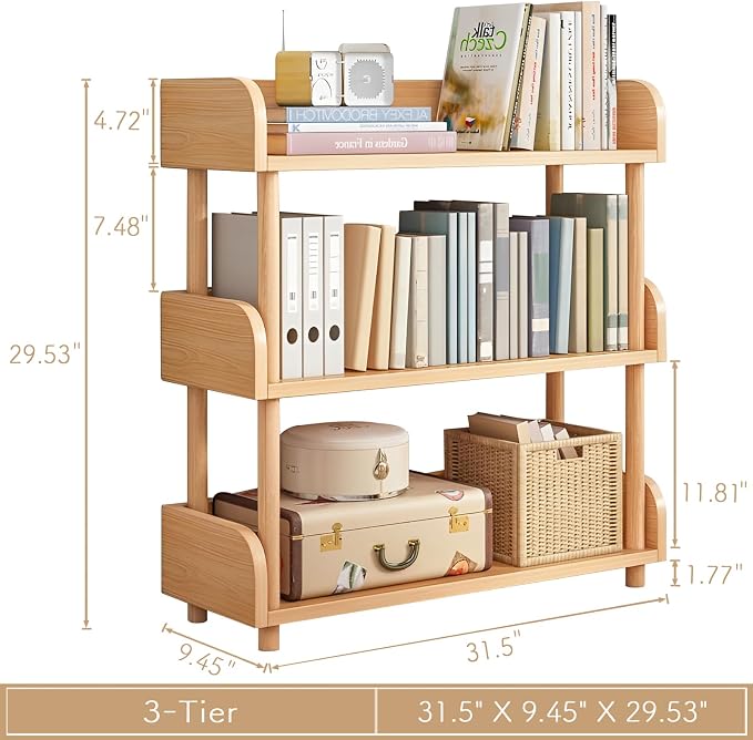 OSCHF 3-Tier Wooden Open Bookcase - Image 2