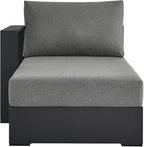 Modway Tahoe Aluminum Outdoor Chaise Lounge in Gray Charcoal - Image 6