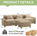 Oprisen 120" Modular Sectional Sofa, Comfy Cloud Couch Sectional Sofa - Image 2