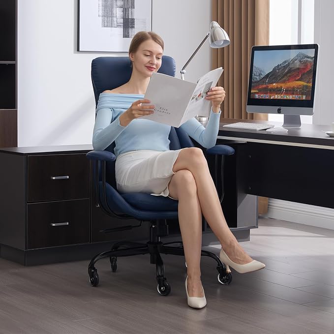 E-Motie Office Chair, Leather Desk Chair - Image 9