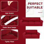 HunnmingRe Sofa Covers for 3 Cushion Couch Stretch Sofa and Loveseat Covers Set - Image 4