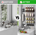 Magnetic Spice Rack for Refrigerator, 8 Pack Magnetic Fridge Shelf, Moveable - Image 6