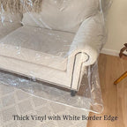 Evelots Clear Vinyl Couch Cover, Waterproof 3-Seat Sofa Protector | Heavy-duty - Image 7