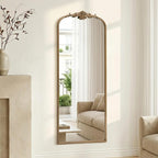 Besdomus Vintage Mirror Full Length: 21x56 French Gold Arched Full Body Mirror - Image 5
