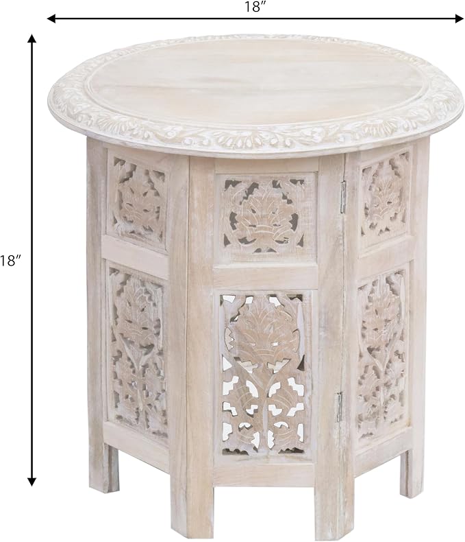 COTTON CRAFT Solid Wood End Table - Image 3