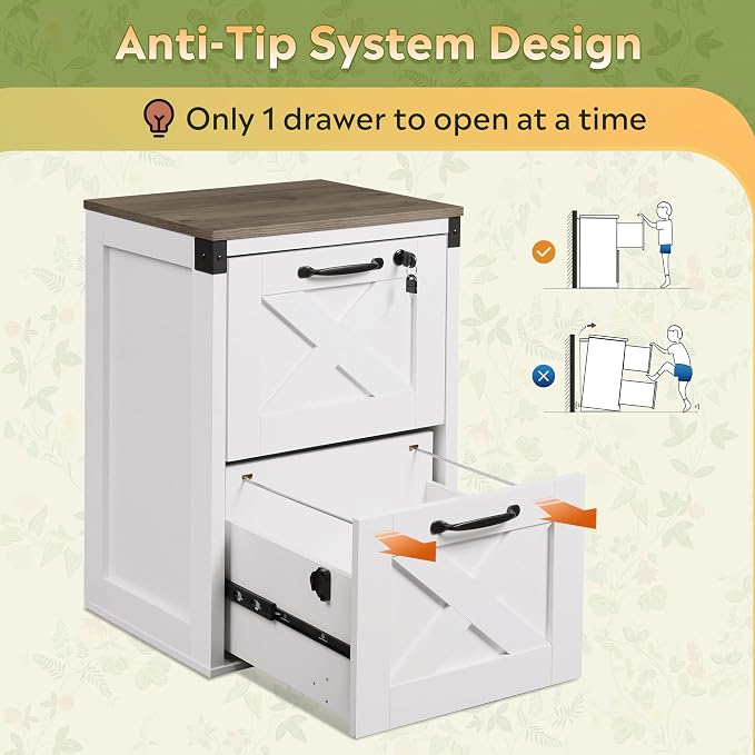 DEVAISE 2 Drawer File Cabinet - Image 7