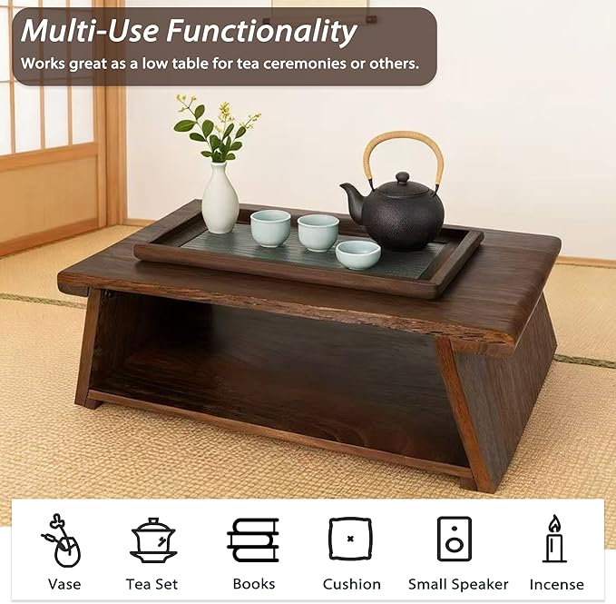 Japanese Low Floor Table Folding Coffee Tables - Image 6