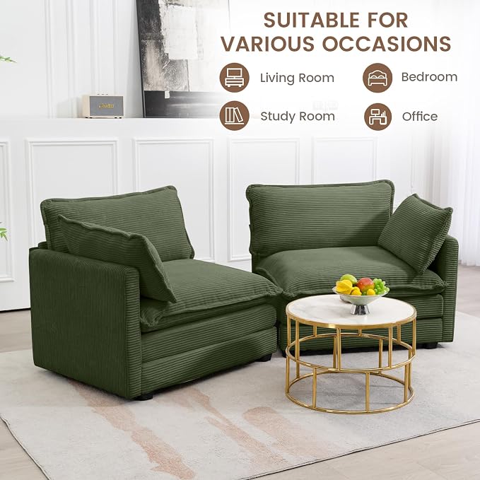 ROWHY Sectional 2 Seat Cloud Loveseat - Image 7
