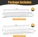 DTUQYX Magnetic Spice Rack for Refrigerator, 4 Pack 100% Metal Strong Magnet - Image 2