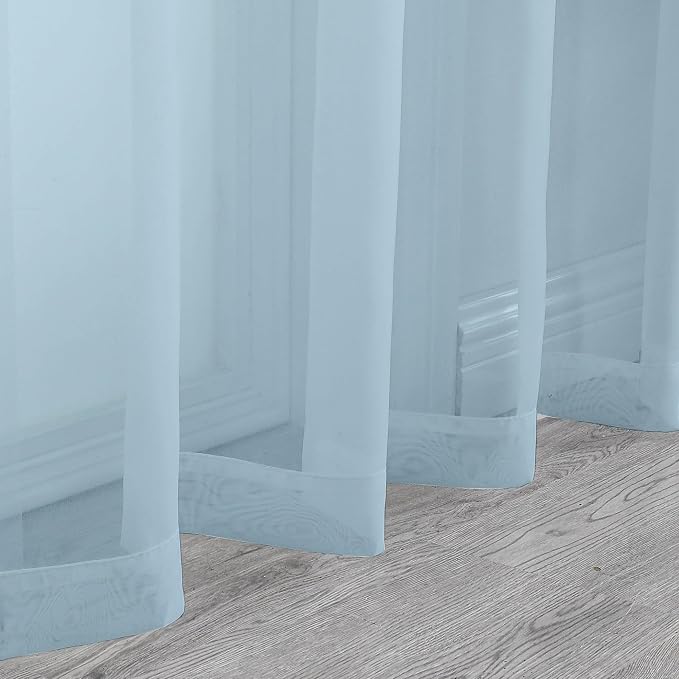Chyhomenyc Sky Blue Sheer Valance - Image 5