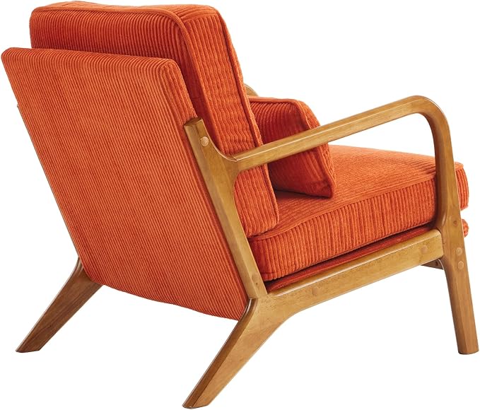 VINGLI Upgraded Premium Corduroy Accent Chair, Upholstered Arm Chair, Solid - Image 8