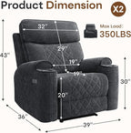 HAOMARKETS Power Recliner Chair Set of 2 - Image 2