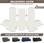 TAOCOCO 100% Waterproof Recliner Sofa Cover, Non Slip Split Couch Covers - Image 5
