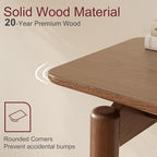 AQIMUELE Wood Console Table Walnut Entryway Table, Thin Console Table, Sofa - Image 4