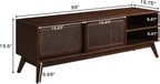 LKTART Boho Mid Century TV Stand, Media Console - Image 2