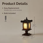 Traditional Korean Wood Lamp | Handmade Asian Oriental Table Lantern | Bedside - Image 5