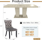 Henf 5 Pieces Extendable Dining Table Set - Image 3