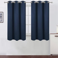 Navy Blue Blackout Curtains 42 x 54 Inch Length Set of 2 Panels Grommet Bedroom by Lemomo