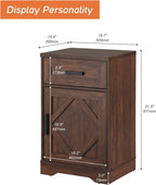 WAMPAT 32" H End Table for Living Room, Rustic Nightstand - Image 2