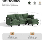 Ihanherry 105" Modular Sectional Sofa, L-Shaped Cloud Couch - Image 9