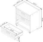 Manhattan Comfort Fortress 31.5-Inch Rolling Garage Tool Chest, 3-Drawer - Image 3