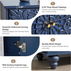 weselon Accent Cabinet Set of 2, Luxury Carving Board Buffet Cabinet - Image 7