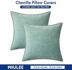 MIULEE Decorative Couch Throw Pillow Covers 18x18 Inch Coastal Light Blue | 2 - Image 7