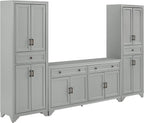 Crosley Furniture Tara 3-Piece Modern Farmhouse Sideboard Buffet Cabinet and by CrosleyFurniture