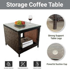 5 Pieces Outdoor Patio Wicker Chairs - Image 4