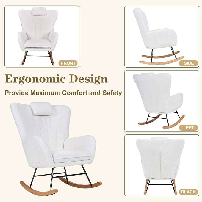 VECELO Rocking Chair Nursery - Image 5