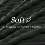 BEDELITE Ribbed Twin Blanket for Couch & Bed, Charcoal Grey, Warm Yet - Image 4