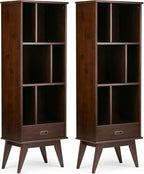 SIMPLIHOME Draper 22 inch Mid-Century Modern 6 Cubbie Bookcase by SimpliHome