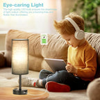 Fenmzee Black Bedroom Lamp for Nightstand - Image 4