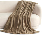 Bedsure GentleSoft Fleece Blanket Twin Size Camel - Image 2