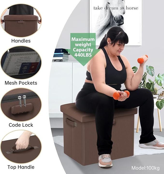 DocSafe Storage Ottoman Foot Rest Stool - Image 6