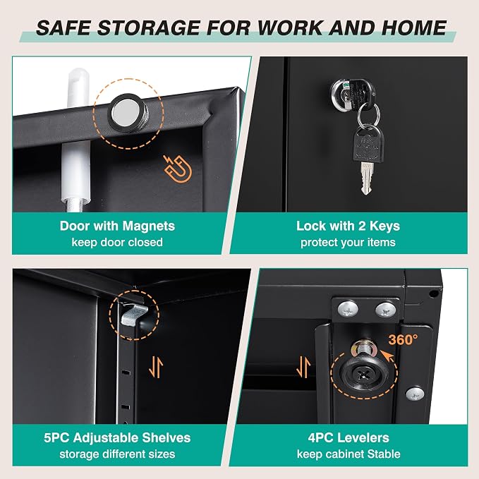 SISESOL Metal Storage Cabinet - Image 7