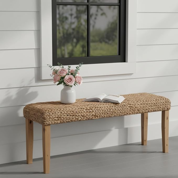 Solid Wood Acacia Indoor Bench - Image 6